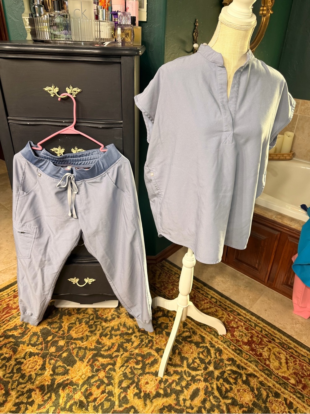 FIGS Light Lavender/gray scrub set limited edition color size m/mp